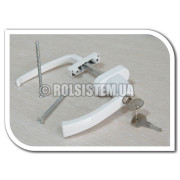 Асимметричная ручка с ключом для ПВХ дверей Асимметричная ручка с ключом для ПВХ дверей