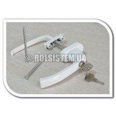 Асимметричная ручка с ключом для ПВХ дверей Асимметричная ручка с ключом для ПВХ дверей