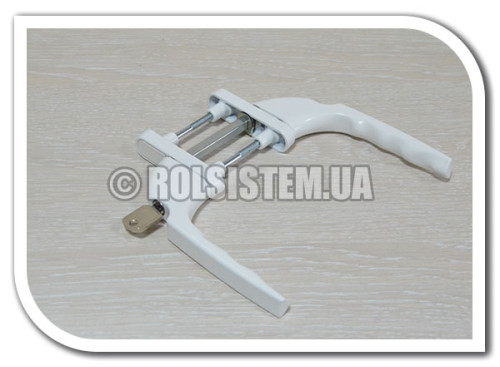 Двухсторонняя оконная ручка с замком (узкая)