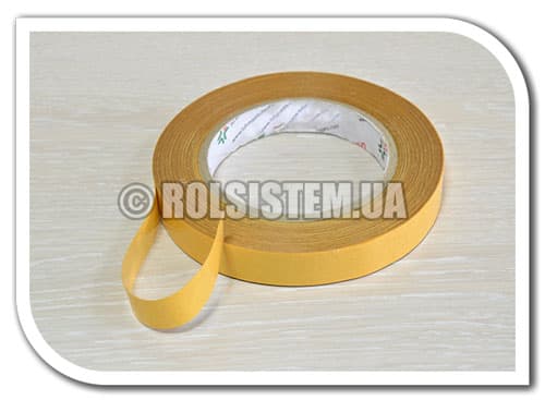 Стрічка двостороння 15 мм з клейкою основою