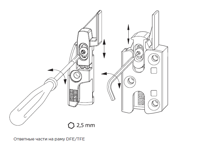 Ответная часть RT.DFE-TFE для фурнитуры WINKHAUS