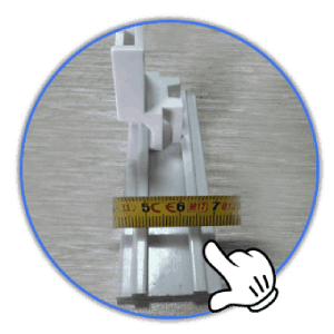 Замер кронштейна для карниза Слип 29 ширина паза 12 мм