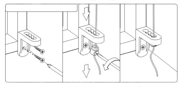 Установка уголков с зажимными втулками для жалюзи
