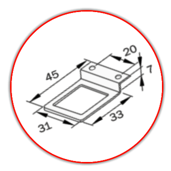 Металлическая ручка для москітной сетки 11x32