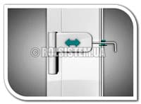 Горизонтальне регулювання дверної петлі