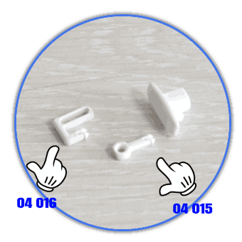 Белая внутренняя заглушка с ушком BESTA