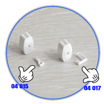 Белая наружная заглушка с ушком BESTA